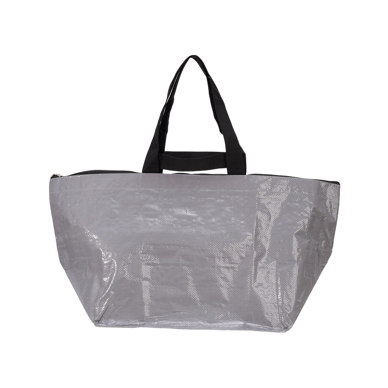 Gray Waterproof Polypropylene Woven Shopping Bag Can Customized With Logo