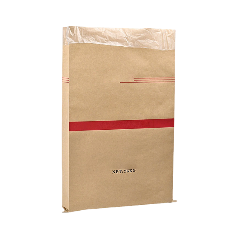 Kraft Paper Composite Paper-Plastic Bag Containing Plastic Particles With Waterproof Inner Film