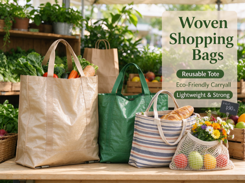 Woven Shopping Bags for Grocery and Daily Shopping